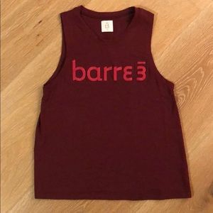 Barre3 Logo Maroon Tank XS